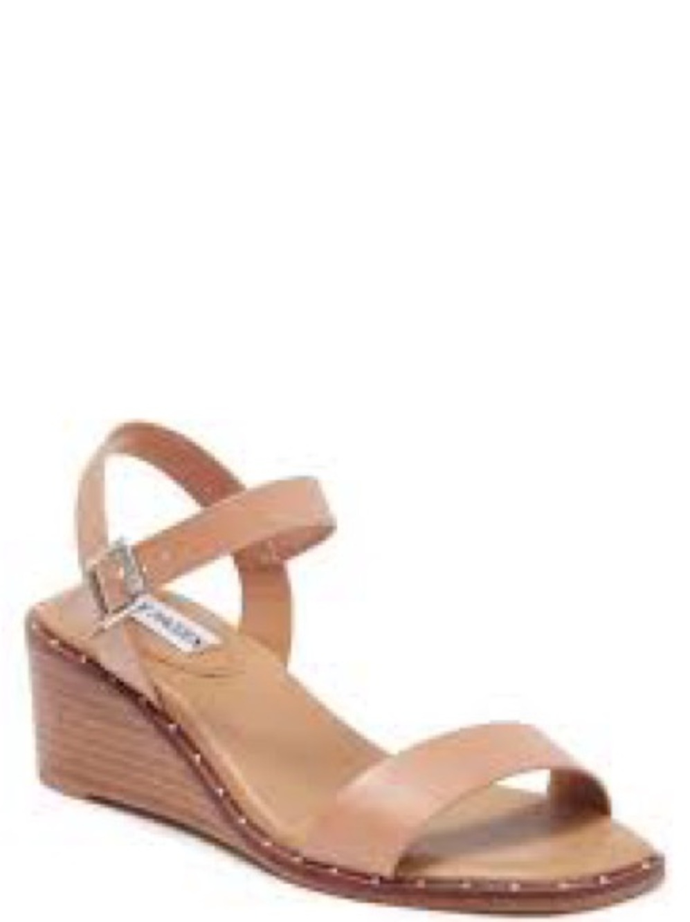 Steve Madden Tan Leather Wedge Sandals